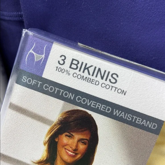 Jockey 2  3-Pack Bikini Briefs in Yellow, Blue & White Polka Dot elance undies - Picture 2 of 9